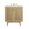 James Martin Vanities Laurent 30in Single Vanity, Light Natural Oak w/ 3 CM Eternal Jasmine Pearl Top 545-V30-LNO-3EJP - alternate 1